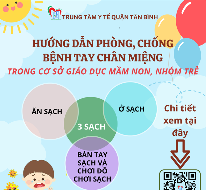 HƯỚNG DẪN PHÒNG, CHỐNG BỆNH TAY CHÂN MIỆNG TRONG CƠ SỞ GIÁO DỤC MẦM NON, NHÓM TRẺ